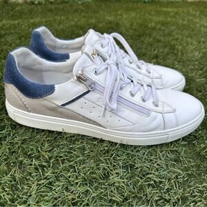Nero Giardini Trainers Made in Italy Leather Sneakers Low Top Zip Sides Shoes 11